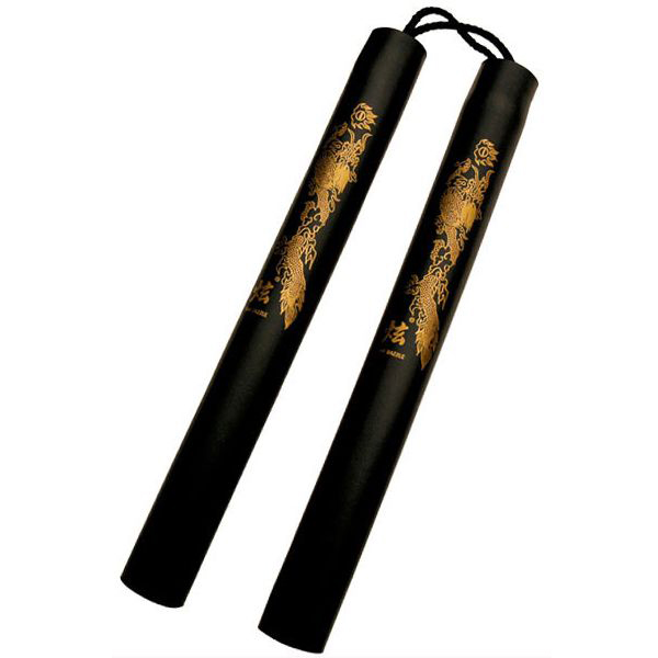 Nunchaku foami Dragón Negro con cuerda - Chacos, chakos para karate