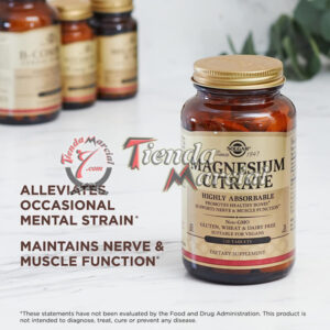 Citrato de Magnesio – Solgar: Apoyo Integral para tu Salud Ósea y Nerviosa