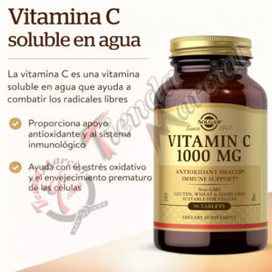 La vitamina C de Solgar de 1000 mg ayuda a apoyar un sistema inmunológico saludable durante y después del ejercicio físico.