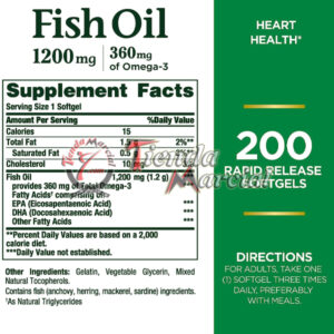 Omega 3 (Fish Oil) – 1200 mg: Apoyo Integral para tu Salud Cardiovascular y Cerebral