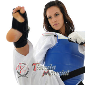 Protectores de pie y empeine para Taekwondo WTF, WT, ITF blancos. Campeonatos y entrenamientos Artes Marciales