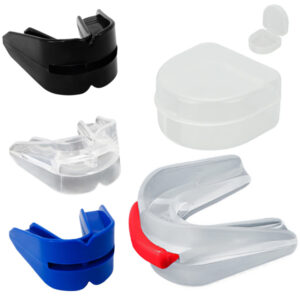 Protector bucal doble con estuche para boxeo, artes marciales, mma