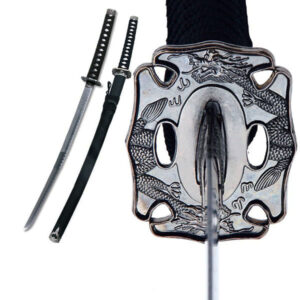 Espada Samurai Clásica Negra - Wakizashi Decorativo
