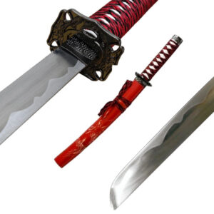 Cuchillo Tanto Samurai Clásico Rojo - Decorativo Tienda Marcial