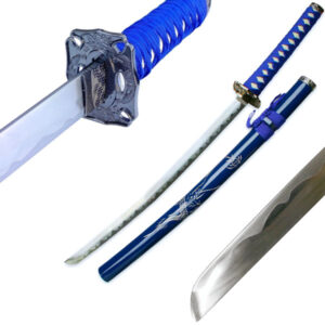 Espada Wakizashi Samurai Clásica Azul - Decorativa Tienda Marcial