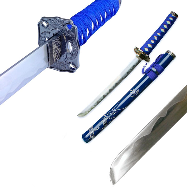 Cuchillo Tanto Samurai Clásico Azul - Decorativo Tienda Marcial