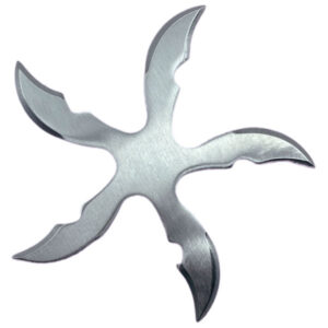 Shuriken Tatsumaki de 5 puntas Plateado - Estrella Ninja