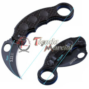 Cuchillo Karambit Táctico Militar X14 - Negro