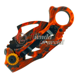 Cuchillo Filipino Karambit Táctico Militar Naranja