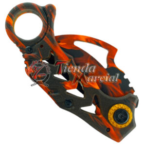 Cuchillo Filipino Karambit Táctico Militar Naranja
