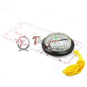 Brújula cartográfica para orientación con mapa