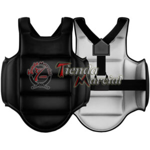 Peto - Pechera reversible Negro/Blanco, protección de pecho para Karate, Taekwondo, Kenpo, Artes Marciales
