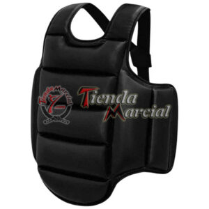 Peto - Pechera reversible Negro/Blanco, protección de pecho para Karate, Taekwondo, Kenpo, Artes Marciales