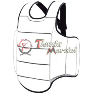 Peto - Pechera reversible Negro/Blanco, protección de pecho para Karate, Taekwondo, Kenpo, Artes Marciales