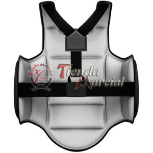 Peto - Pechera reversible Negro/Blanco, protección de pecho para Karate, Taekwondo, Kenpo, Artes Marciales