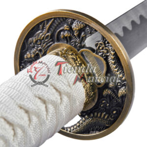 Espada katana Samurai Dragón Blanco - Réplica Exquisita de Estilo Clásico