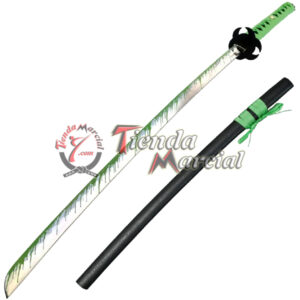 Espada katana Samurai Zombie Apocalypse Biohazard Green Handle - Réplica Exquisita de Estilo Clásico