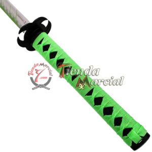 Espada katana Samurai Zombie Apocalypse Biohazard Green Handle - Réplica Exquisita de Estilo Clásico