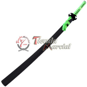 Espada katana Samurai Zombie Apocalypse Biohazard Green Handle - Réplica Exquisita de Estilo Clásico