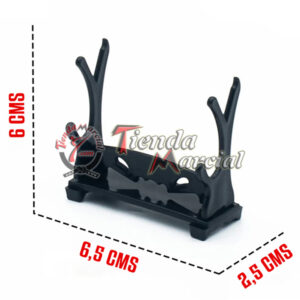 Base miniatura para espada cortapapel, soporte de mesa para 2 espadas miniaturas