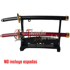 Base miniatura para espada cortapapel, soporte de mesa para 2 espadas miniaturas