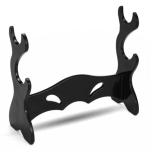 Base miniatura para espada cortapapel, soporte de mesa para 2 espadas miniaturas