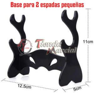 Base miniatura para espada cortapapel, soporte de mesa para 2 espadas miniaturas