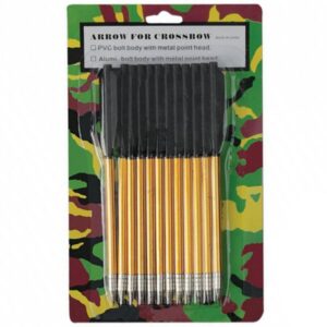 Flechas metálicas repuesto doradas X12 unidades para Ballesta de 50 y 80 libras