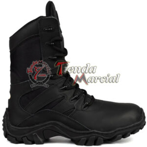 Botas Bates TITAN en Cuero Negro: durabilidad y estilo para uso militar, airsoft o casual. 100% cuero hidrofugado, suela antideslizante, cremallera lateral.
