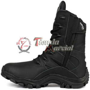 Botas Bates TITAN en Cuero Negro: durabilidad y estilo para uso militar, airsoft o casual. 100% cuero hidrofugado, suela antideslizante, cremallera lateral.
