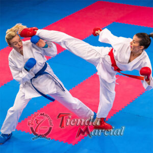 Canilleras con empeinera para Karate, espinilleras Point fighting Colombia