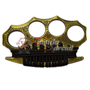 Manopla metálica, puño de acero para defensa personal con cuerda paracord de supervivencia