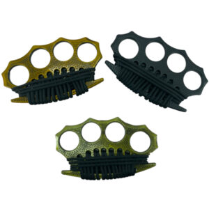 Manopla metálica, puño de acero para defensa personal con cuerda paracord de supervivencia