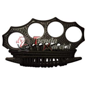 Manopla metálica, puño de acero para defensa personal con cuerda paracord de supervivencia