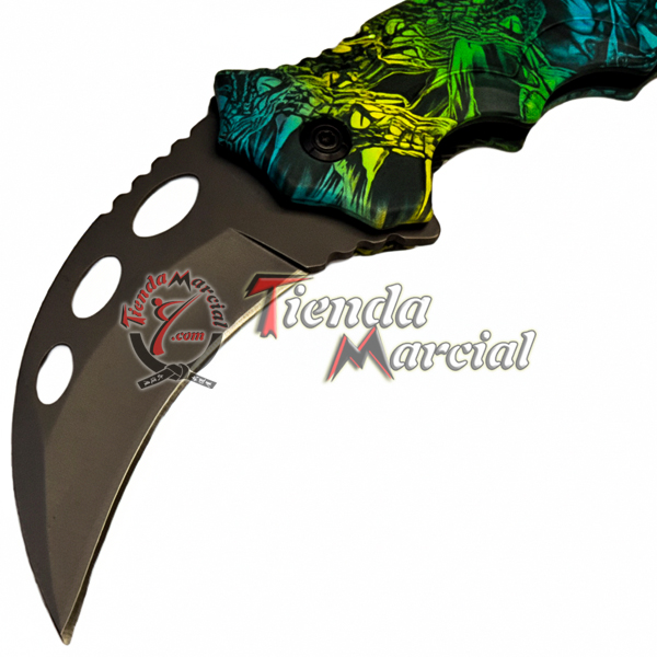 Cuchillo Filipino Karambit Táctico Militar camuflado Selva