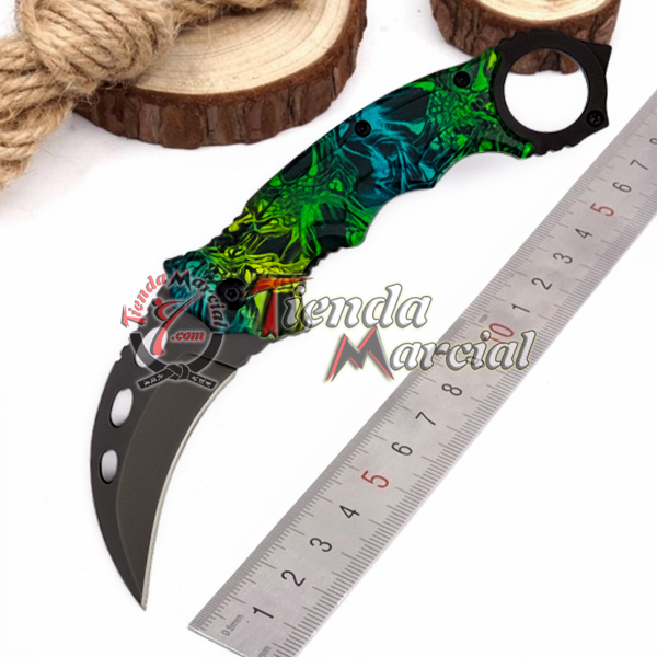 Cuchillo Filipino Karambit Táctico Militar camuflado Selva