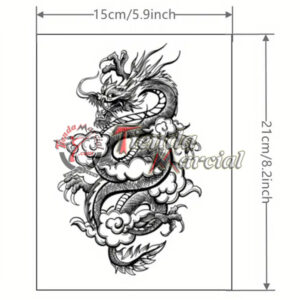 Tattoo - Tatuaje temporal con diseño oriental y de artes marciales