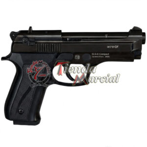 Pistola traumática Ekol Firat Compact negra 9 mm P.A.K. Compacta, metálica, 15 disparos. Ideal para defensa disuasiva y entrenamiento.