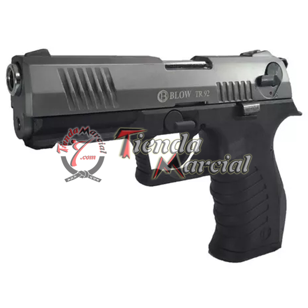Pistola Blow TR92K 9mm Fogueo – Fumé | Incluye 2 Proveedores + 50 Cartuchos + Estuche Rígido