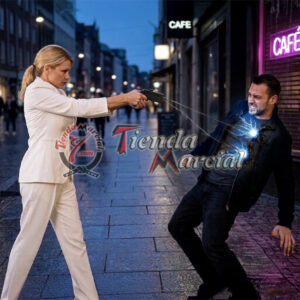 Taser de defensa personal 80KV con láser y 3 cartuchos. Disparo hasta 5 m, recargable y fácil de portar. Protección efectiva en situaciones de riesgo.