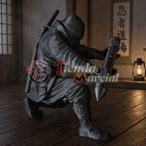 Base ninja para lapiceros fabricada en PVC con impresión 3D. Portalápices decorativo con figura ninja y espadas en la espalda, ideal para escritorio, oficina o regalo para amantes de la cultura ninja.