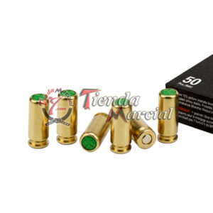 Munición de fogueo Ozkursan 9mm caja x50. Cartuchos de alta calidad para entrenamiento, simulación y uso recreativo con detonación realista y funcionamiento confiable.