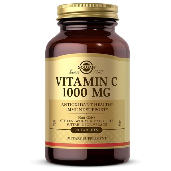 La vitamina C de Solgar de 1000 mg ayuda a apoyar un sistema inmunológico saludable durante y después del ejercicio físico.