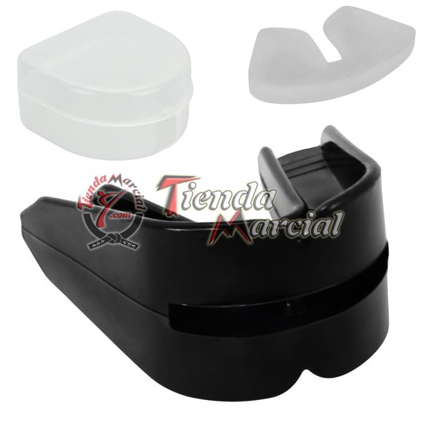 Protector bucal doble con estuche para boxeo, artes marciales, mma