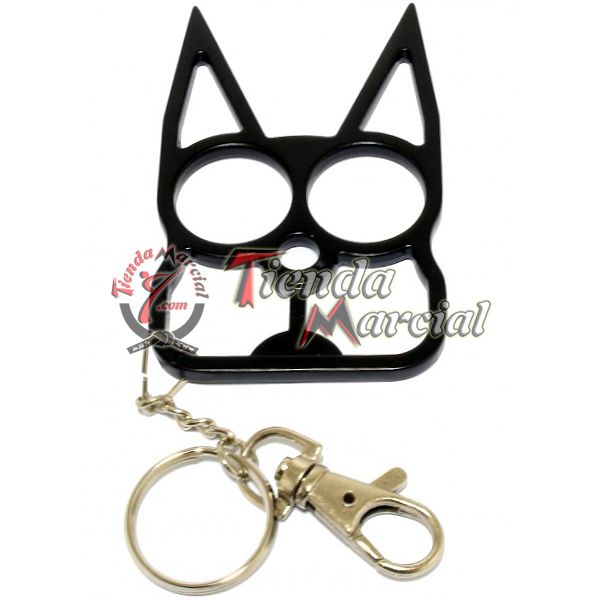 Gato para Defensa Personal - Llavero Negro