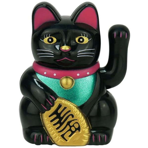 Maneki Neko - Gato de la Suerte - Negro