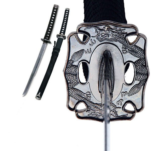 Cuchillo Tantô Samurai Clásico Negro - Decorativo