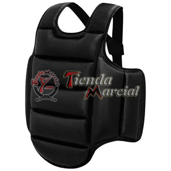 Peto - Pechera reversible Negro/Blanco, protección de pecho para Karate, Taekwondo, Kenpo, Artes Marciales