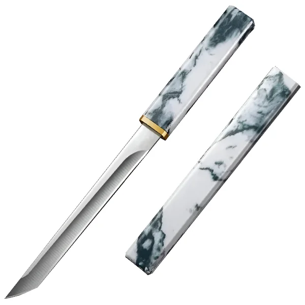 Espada Shirasaya cortapapel en estampado camuflado con funda, réplica decorativa japonesa