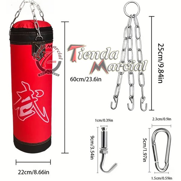 Tula Boxeo de 60 cms de largo Everlast para entrenamiento físico, MMA, Artes Marciales